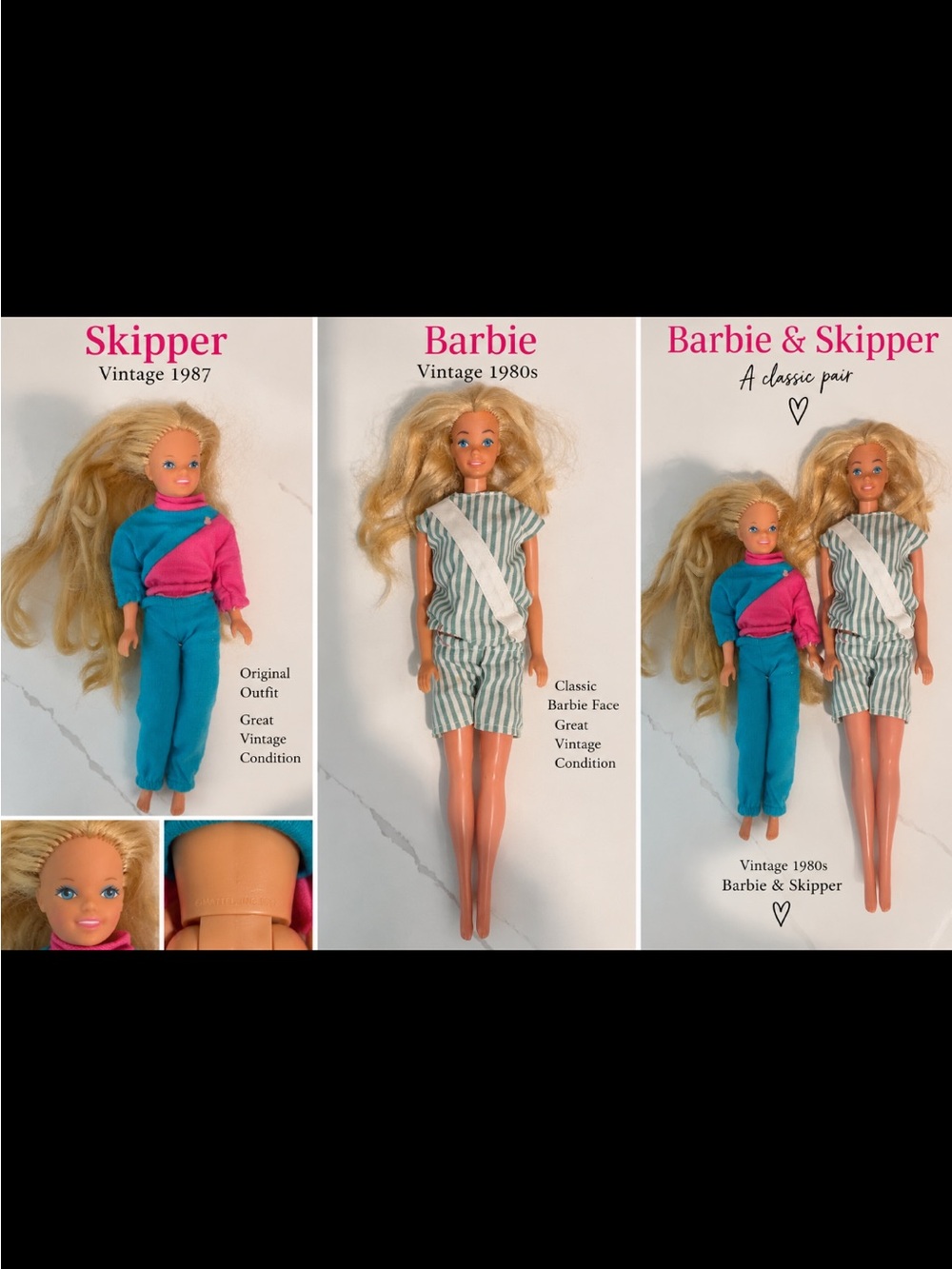 Vintage Barbie and skipper set